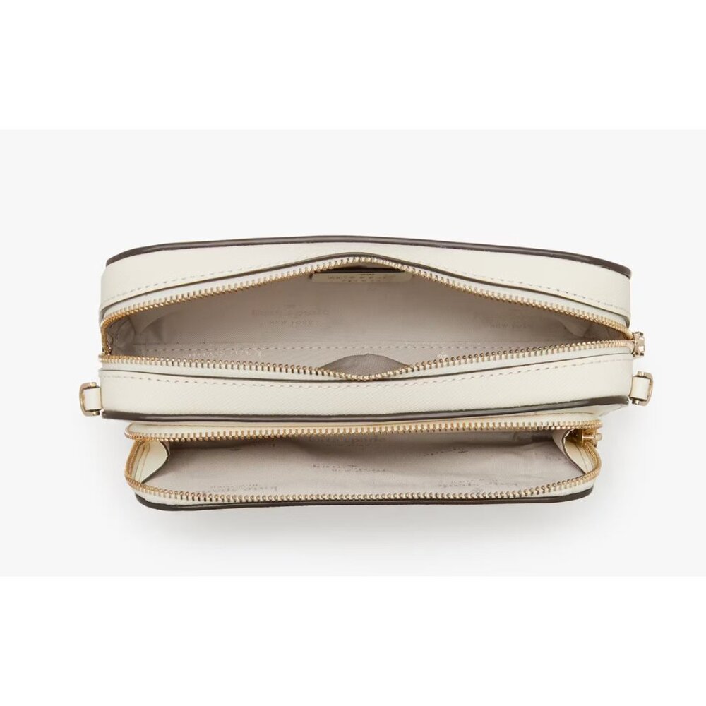 New Kate Spade Staci Dual Zip Around Crossbody Meringue - Picture 2 of 5